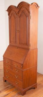 Appraisal: Bench Crafted Secretary Bench Crafted secretary of exotic hardwoods with