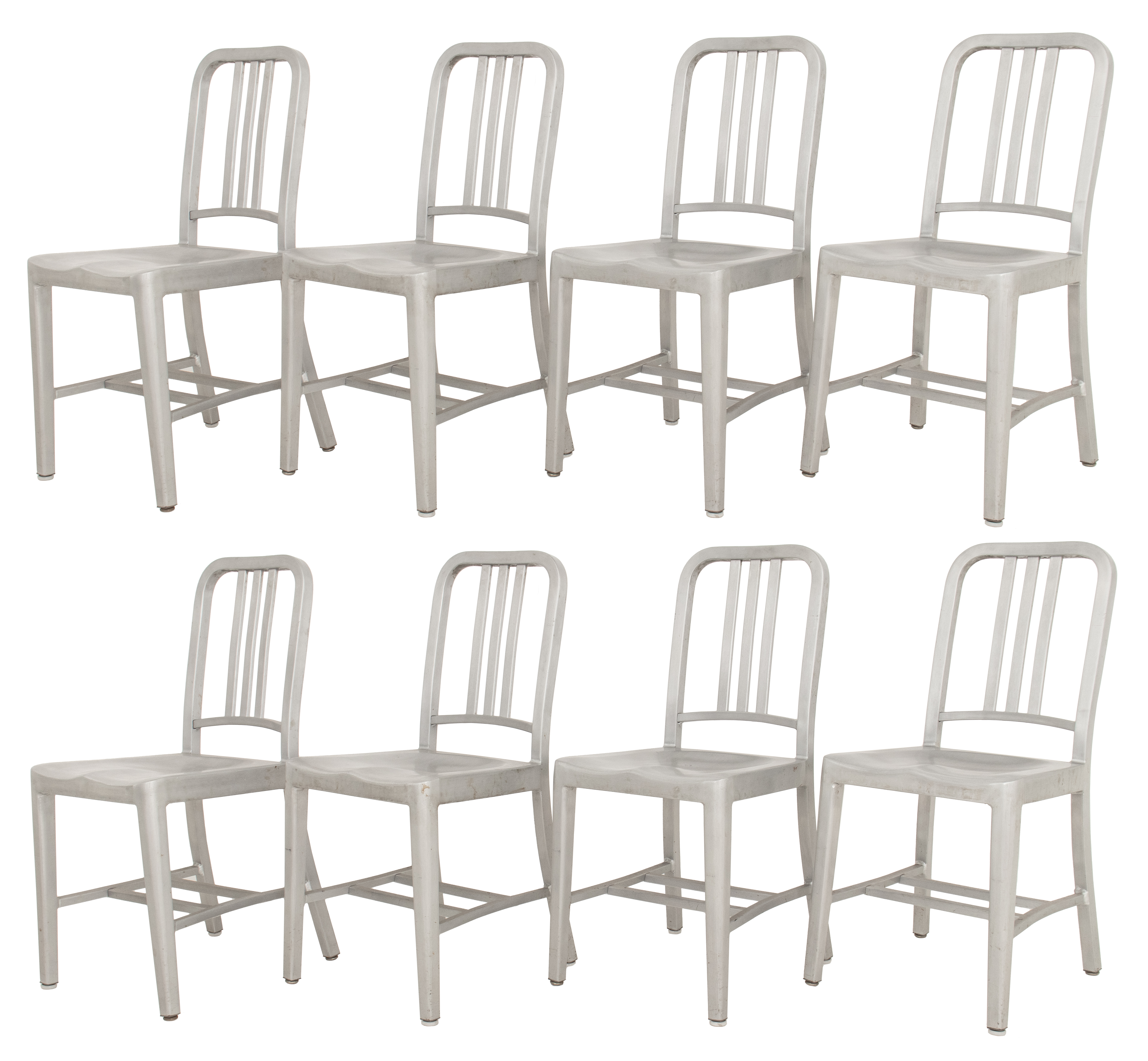 Appraisal: EMECO NAVY COLLECTION CHAIRS Set of eight Emeco Model brushed