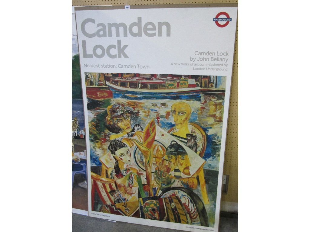 Appraisal: Unframed London Underground railway poster by John Bellany - Camden