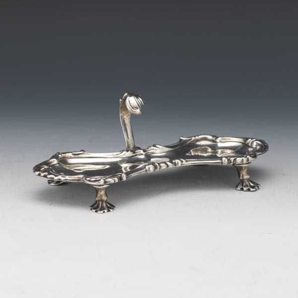 Appraisal: TH CENTURY STERLING SNUFFER TRAY x x The first mention