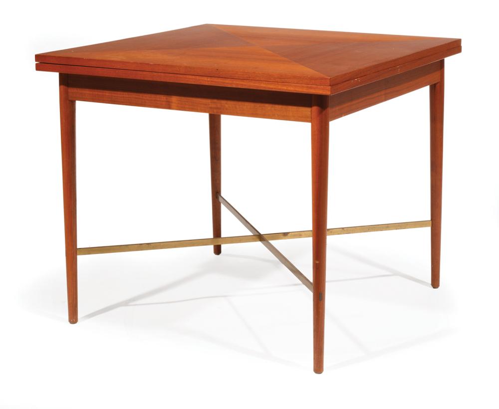 Appraisal: Paul McCobb Connoisseur Group Walnut and Brass-Mounted Extension Dining Table