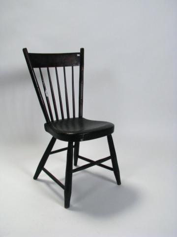 Appraisal: h Century Shaker Style Side Chair with tapered spindle fan