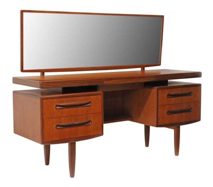 Appraisal: Mid-century modern Fresco teak vanity dressing table attributed to Victor