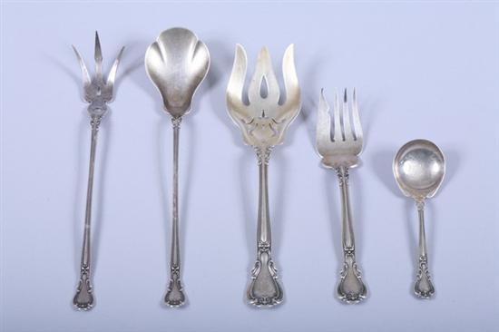 Appraisal: PIECES GORHAM STERLING SILVER FLATWARE Chantilly pattern Including ten bouillon