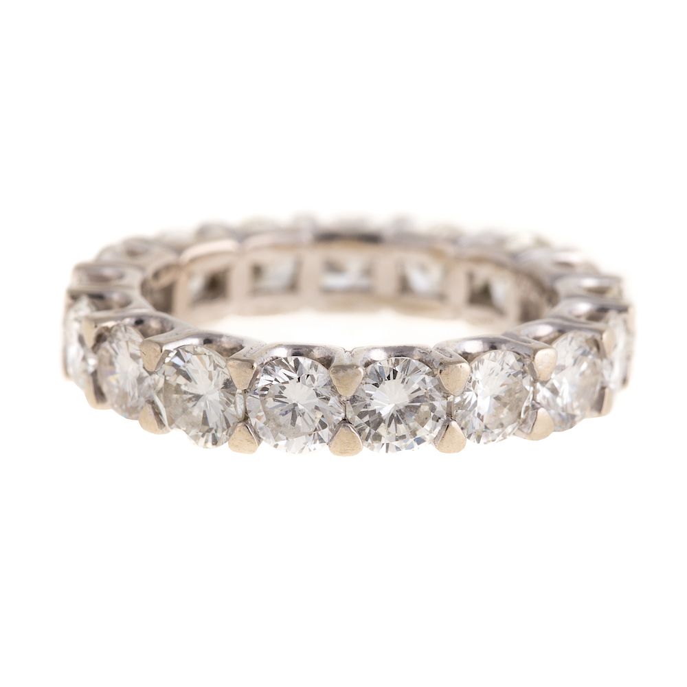 Appraisal: A Ladies White Gold ct Diamond Eternity Band K white