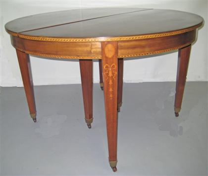 Appraisal: Federal style inlaid mahogany table probably potthast bros baltimore th