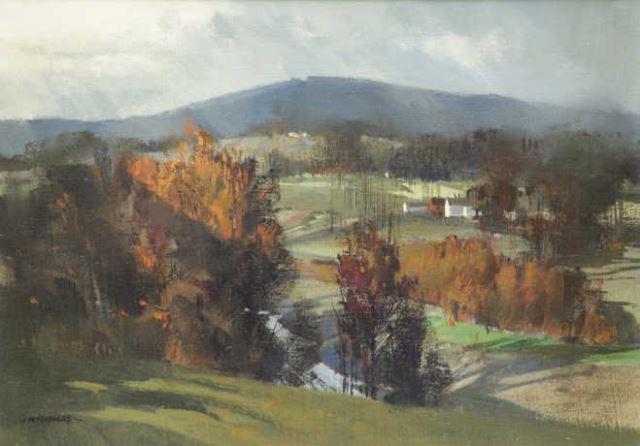 Appraisal: NICHOLAS Tom Oil on Canvas Vermont Hillside Signed lower left