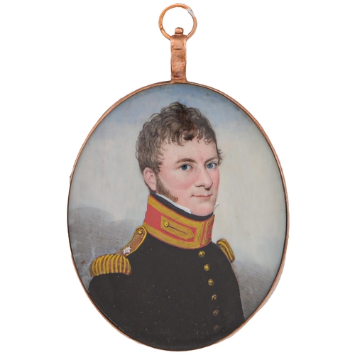 Appraisal: Frederick Buck - - Portrait miniature of an Officer in