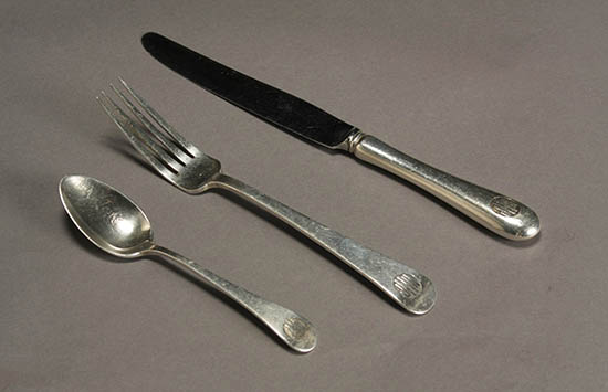 Appraisal: Tuttle Sterling Flat Table Service Boston Hannah Hull Pattern Introduced