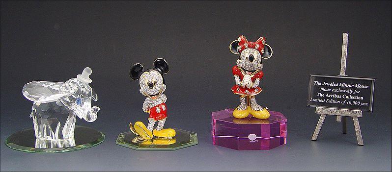 Appraisal: SWAROVSKI CRYSTAL DUMBO and ARRIBAS COLLECTION MICKEY MINNIE Dumbo blue