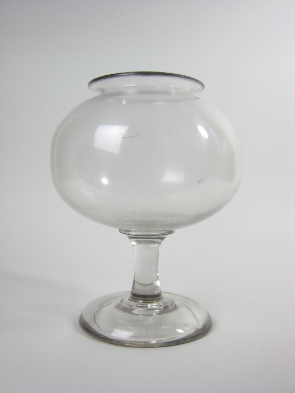 Appraisal: An th Century Chemist's Jar in clear glass on waisted