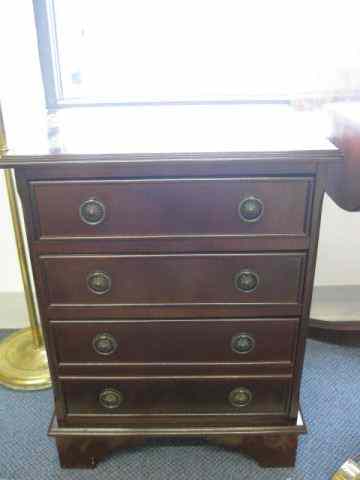 Appraisal: Diminutive Chest great for silver or jewelry mahogany finish ''