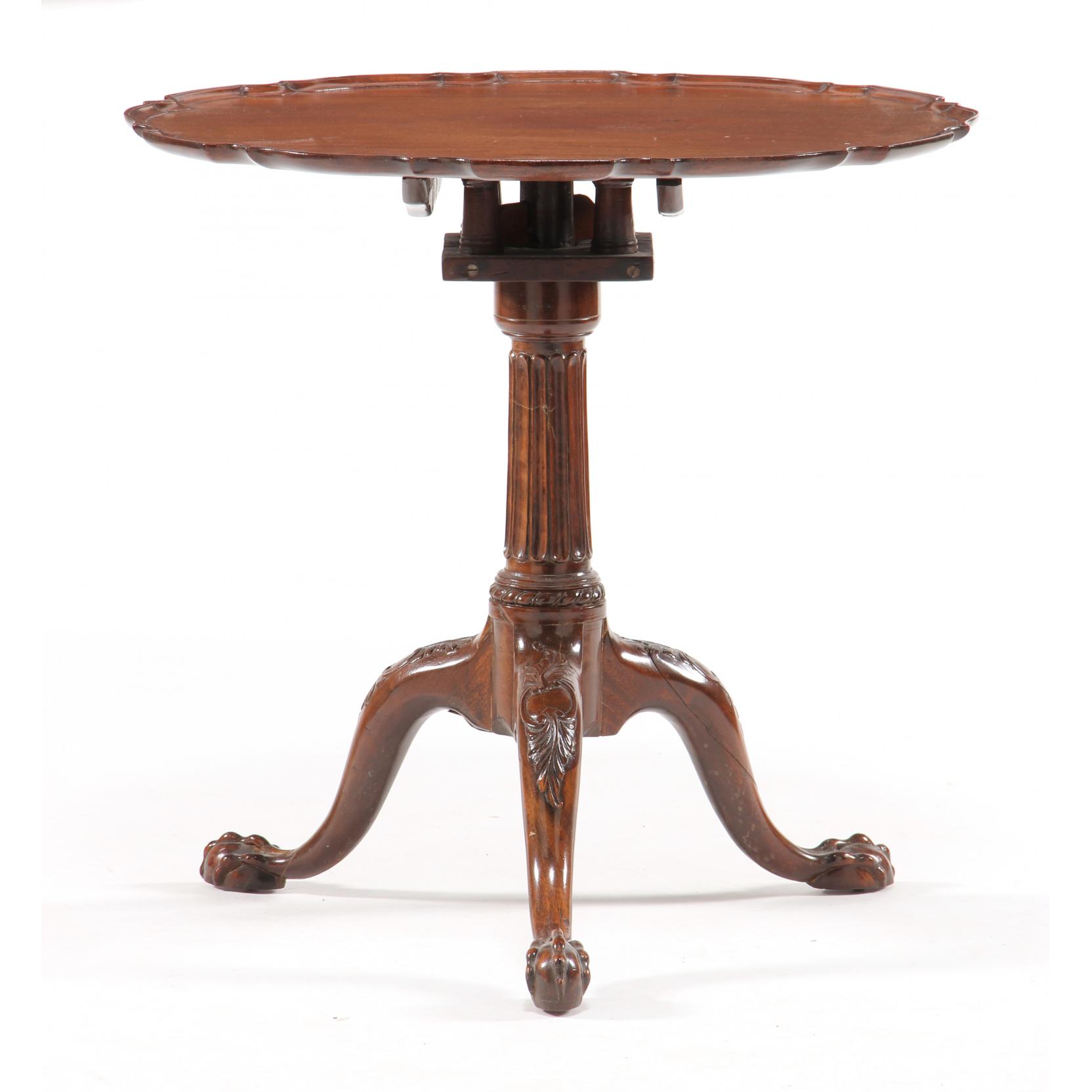 Appraisal: English Pie Crust Tilt Top Tea Table th century mahogany