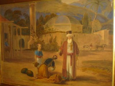 Appraisal: ATTRIBUTED TO WILLIAM WYLD Figures before a Turkish Mosque signed