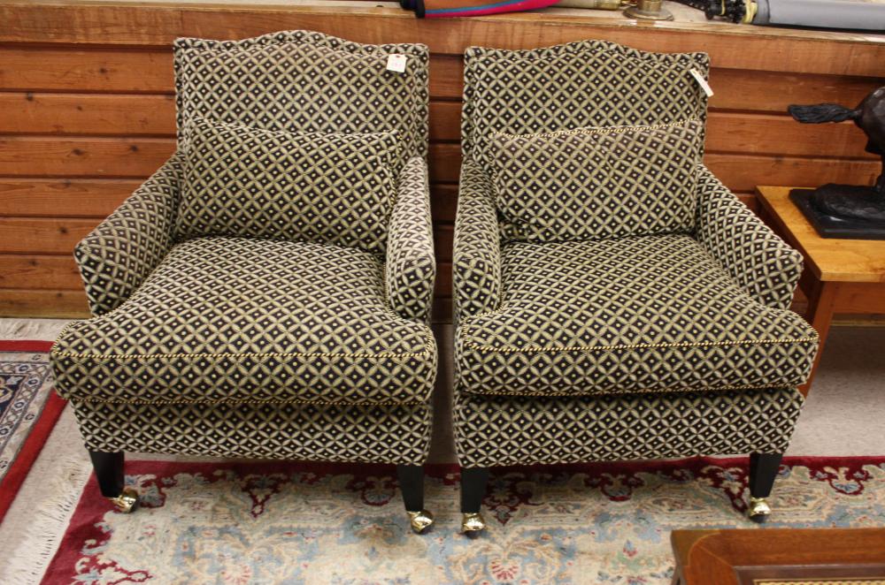 Appraisal: A PAIR OF LEE JOFA 'CORBY' ARMCHAIRS Lee Jofa Furniture