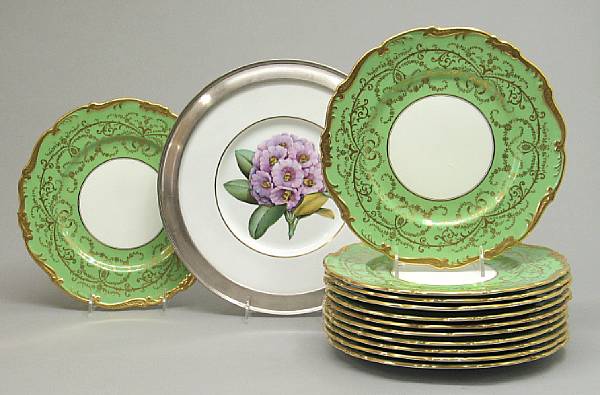 Appraisal: Twelve Coalport bone china plates in the 'Anniversary' pattern mid