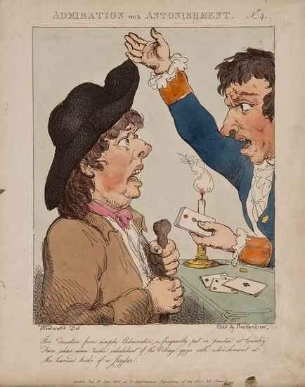 Appraisal: Rowlandson Thomas Admiration with Astonishment n etching after Woodward depicting