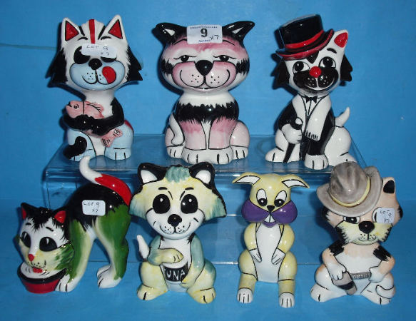 Appraisal: Collection of Various Lorna Bailey Cats in different colours