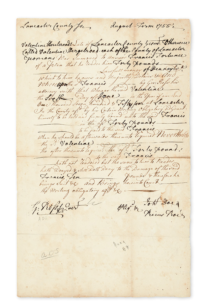 Appraisal: SIGNER ROSS GEORGE Document accomplished and Signed G Ross a