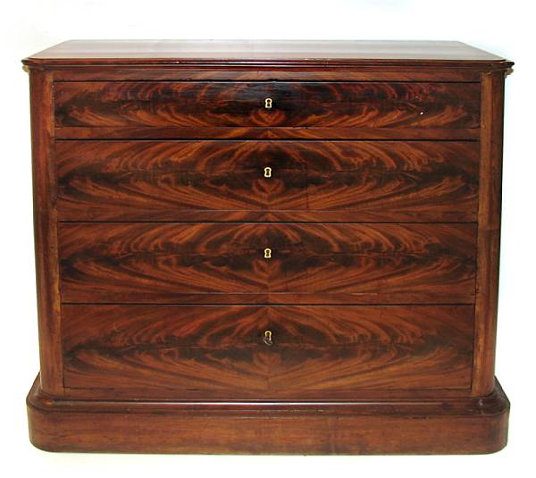 Appraisal: A Danish mahogany chest of drawers th century height in