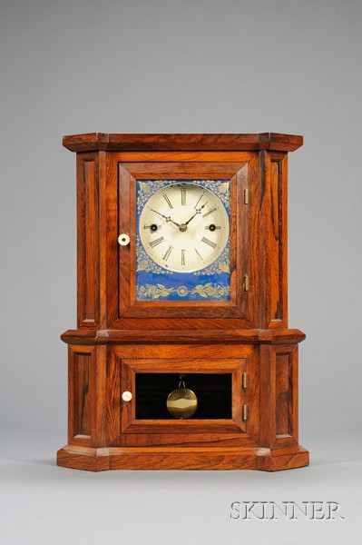 Appraisal: Rosewood Parlor No -Day Fusee Shelf Clock by The Atkins