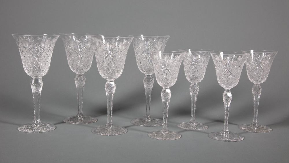 Appraisal: Collection of Saint Louis Cut Crystal Stemware etched marks with