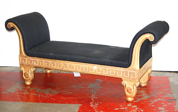 Appraisal: A Regency style giltwood bench