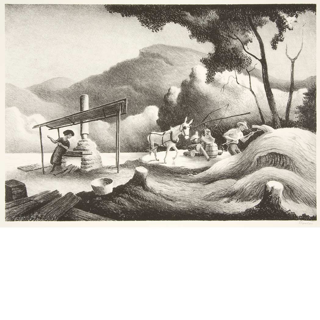 Appraisal: Thomas Hart Benton - SORGHUM MILL FATH Lithograph signed in