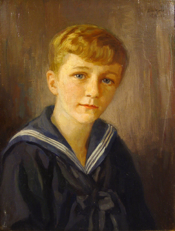 Appraisal: Simon Heer - Oil onto board of a young sailor