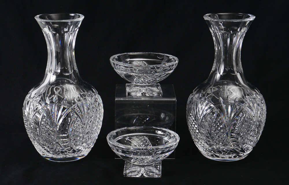 Appraisal: PIECE LOT OF WATERFORD CRYSTAL To include vases '' h