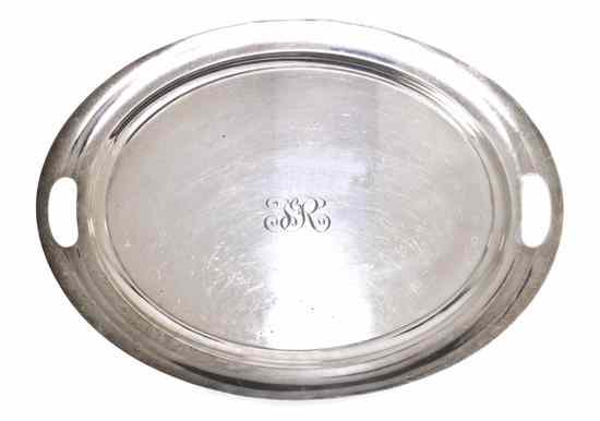 Appraisal: An American Sterling Silver Tray Towle of oval handled form