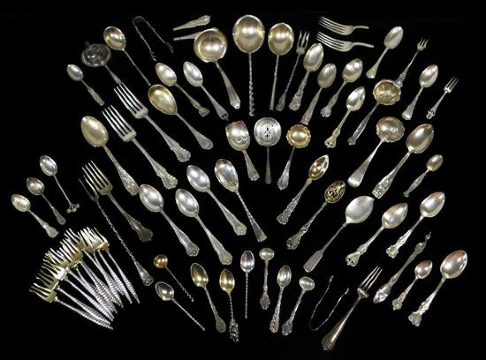 Appraisal: STERLING SILVER pieces of sterling flatware and servingware all pieces