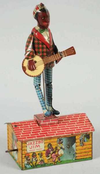 Appraisal: Tin Strauss Jazzbo Jim Roof Dancer Wind-Up Toy American Working