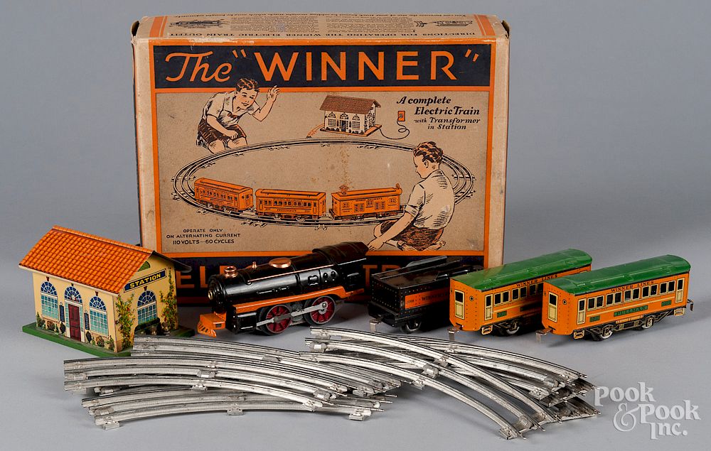 Appraisal: Winner Toy Corp four-piece train set Winner Toy Corp four-piece