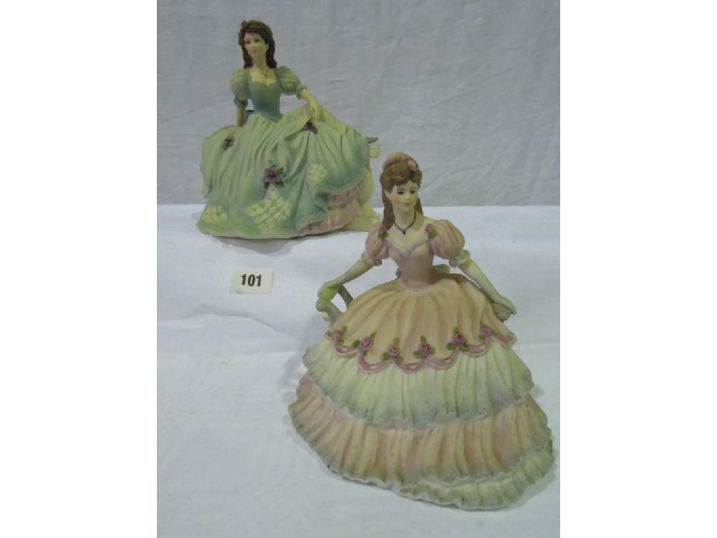 Appraisal: Two Coalport figures - On The Balcony and Royal Gala