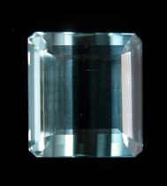 Appraisal: A Loose Aquamarine Stone A large emerald cut ct of