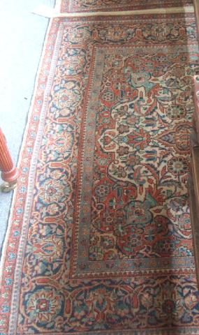 Appraisal: A pair of Kashan rugs Persian the ivory fields each