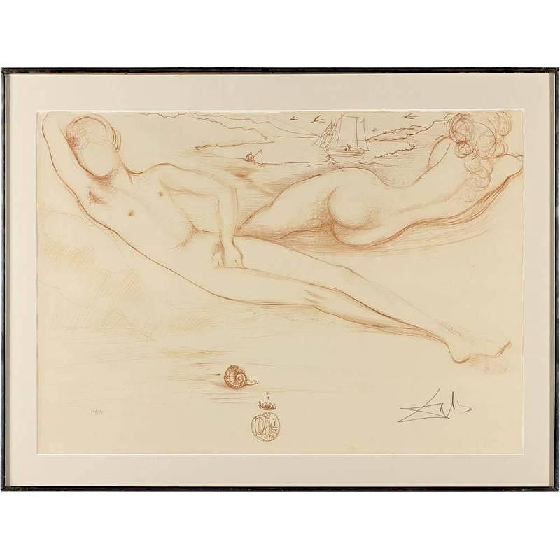 Appraisal: Salvador Dal - A La Plage lithograph from The Nudes