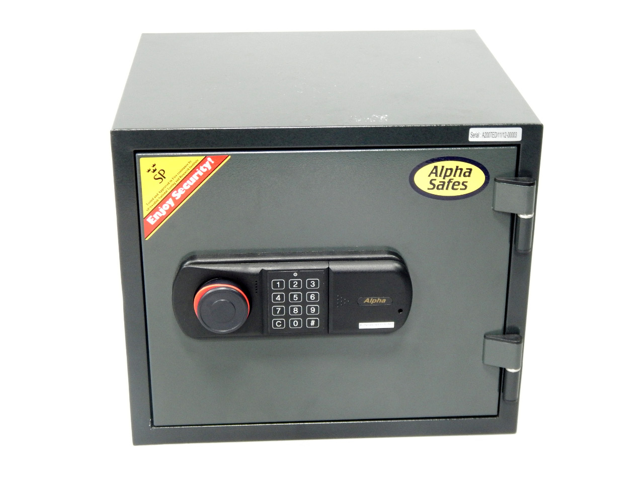 Appraisal: A small Alpha steel safe with electronic locking cm x