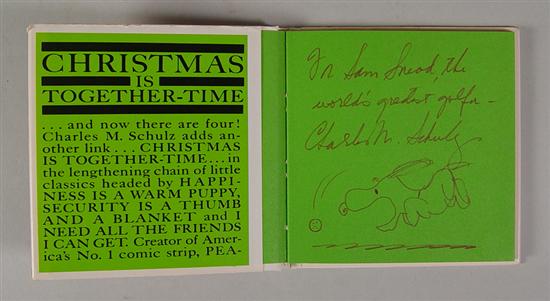 Appraisal: Book Christmas is Together Time by Charles Schultz Inscribed by