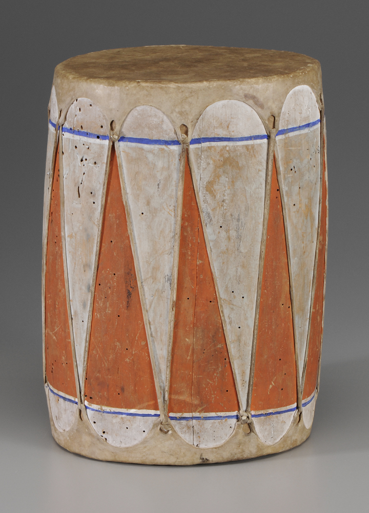 Appraisal: Wood and Hide Drum American late- th early- th century