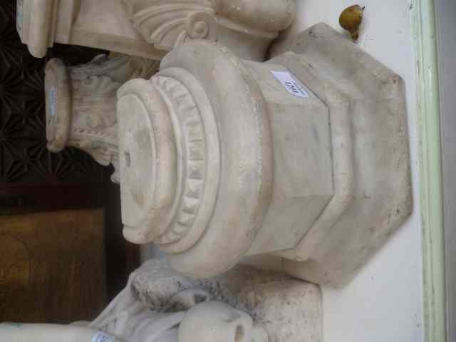 Appraisal: A PAIR OF FIVE SIDED MARBLE CORBELS high