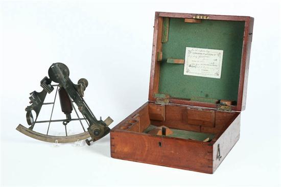 Appraisal: ID'D CASED SEXTANT Marked for J Coombes Devonport England mid