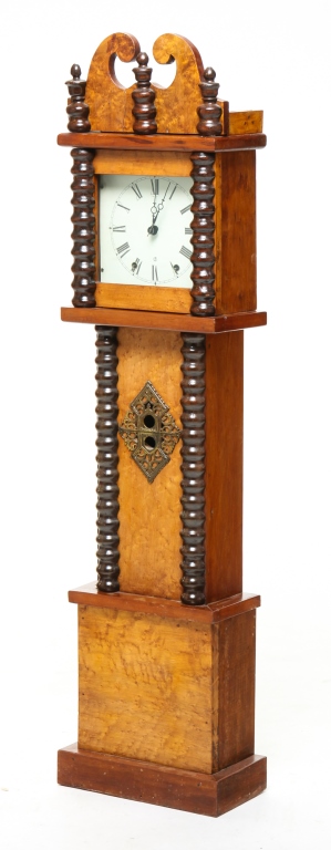 Appraisal: AMERICAN HALF SIZE TALL CASE CLOCK th century birds' eye