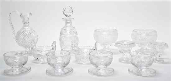 Appraisal: A Collection of Waterford Glass Articles comprising a pair of