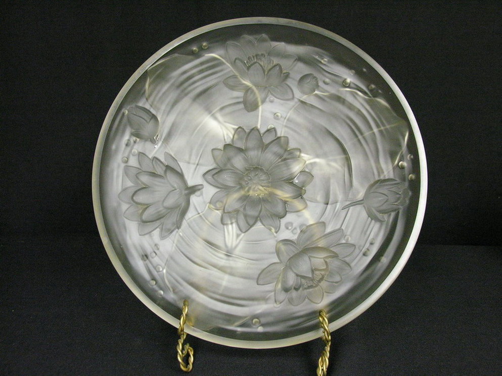 Appraisal: LARGE SIGNED VERLYS BOWL Water lilies this bowl is in