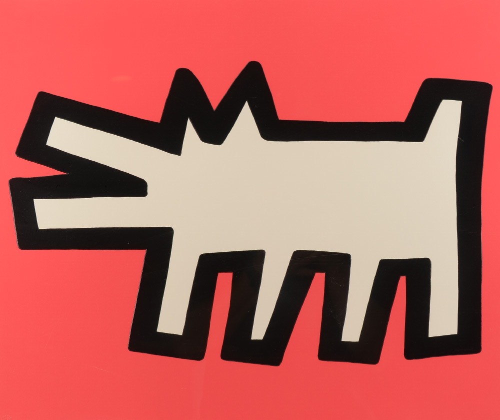 Appraisal: HARING Keith American - ''Barking Dog'' Screenprint '' x ''