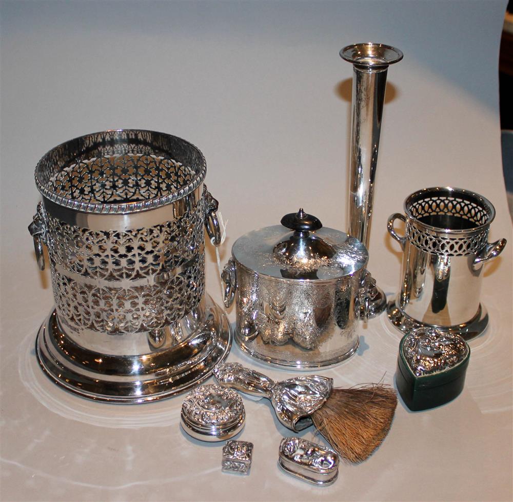 Appraisal: GROUP OF STERLING AND SILVERPLATE ITEMS to include Sheffield plated