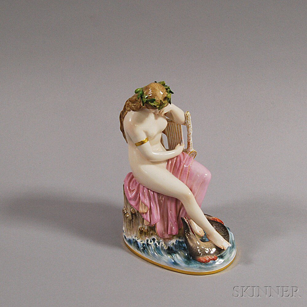 Appraisal: Meissen Porcelain Figure of Lorelei Saxony late th century polychrome