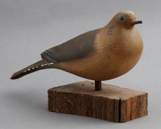 Appraisal: Carved and Polychromed Wood Dove Decoy th c b Carved